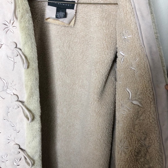 Relativity Embroidered Horn Button Cream Jacket - Picture 4 of 5